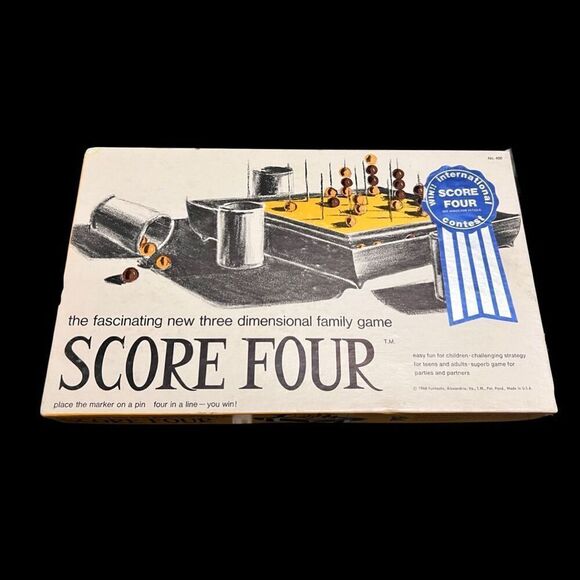 Vintage 1968 Score Four Board Game Lakeside Complete by Funtastic Inc. - Picture 1 of 3